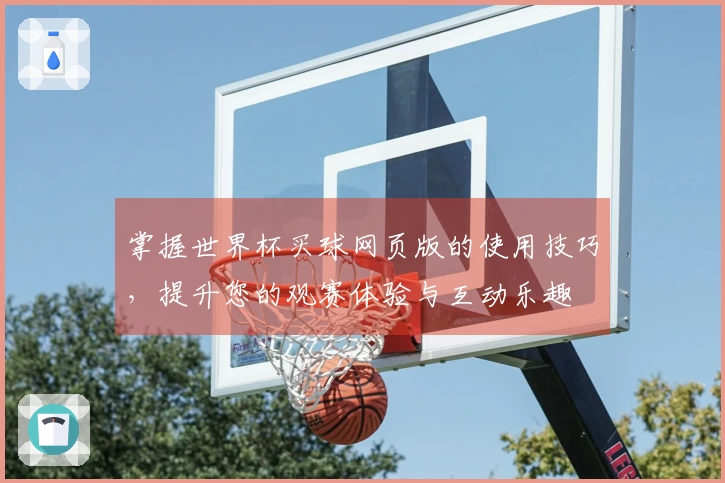 掌握世界杯买球网页版的使用技巧，提升您的观赛体验与互动乐趣