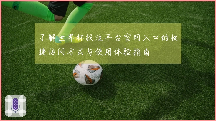 了解世界杯投注平台官网入口的快捷访问方式与使用体验指南